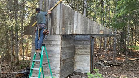 Off Grid Cabin Builds Homesteading EP 14 Reclaimed Office SHACK