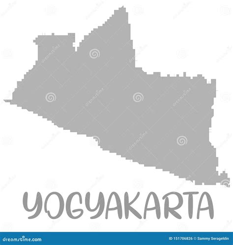 High Quality Map Of Yogyakarta Is A Province Of Indonesia Stock