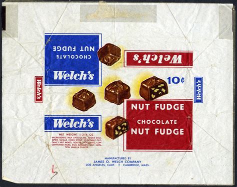 Welch S Chocolate Nut Fudge 10 Cent Candy Bar Wrapper 19 Flickr