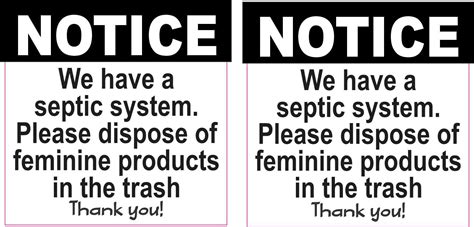 StickerTalk Dispose Of Feminine Products In Trash Vinyl Stickers 1