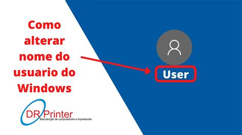 Como Trocar Nome Do Usuario No Windows Youtube