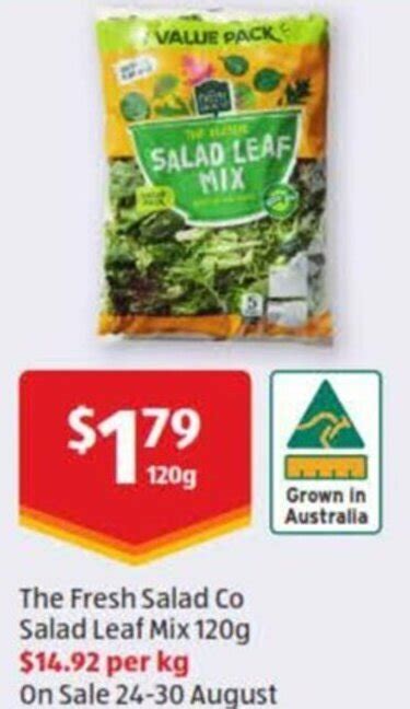 The Fresh Salad Co Salad Leaf Mix 120g offer at ALDI