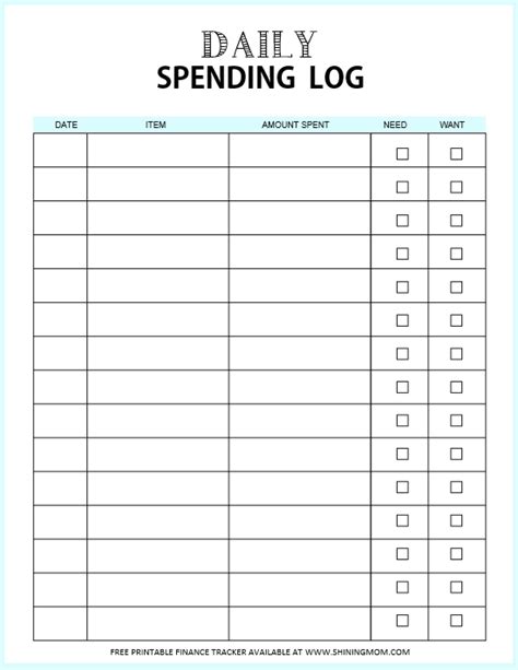 Free Printable Expense Log | Template Business PSD, Excel, Word, PDF