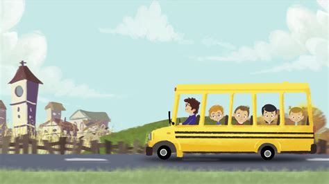 School bus on a Field Trip 1622600 Stock Video at Vecteezy