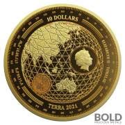 2021 1 10 Oz Tokelau Terra Prooflike Gold Coin BOLD Pecious Metals