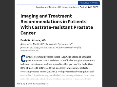 Reviews In Urology Volume 19 No 3 2017Imaging And Treatment