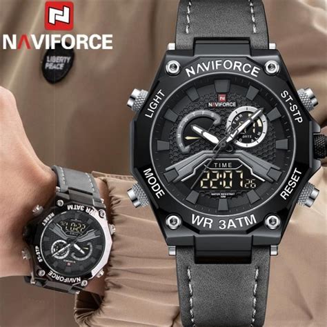 Naviforce Montre Quartz Pour Homme Marque De Luxe Horloge Digitale