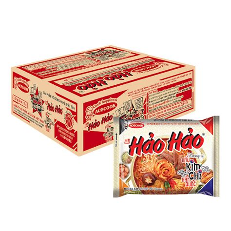 Thùng 30 Gói Mì Hảo Hảo Vị Lẩu Kim Chi Hàn Quốc 75g Thẻ Cào Vi Vu