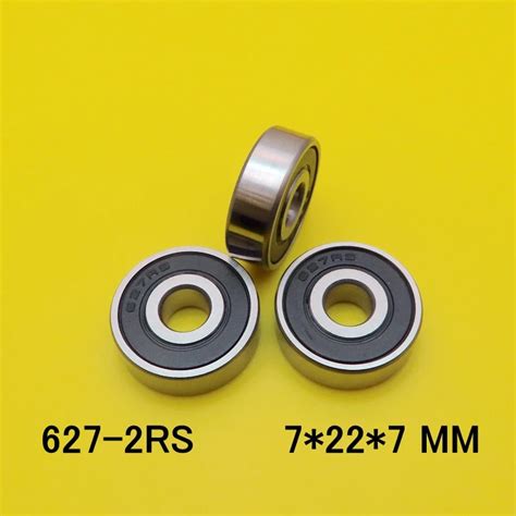 10pcs Free Shipping Miniature Deep Groove Ball Bearing 627ZZ 627 2RS