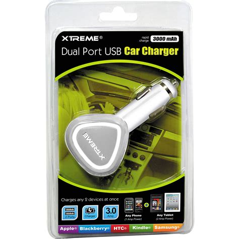 Xtreme Cables Dual Port Usb Car Charger White 81138 Bandh Photo