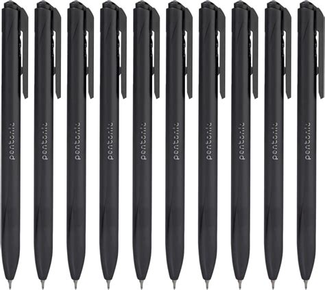 Pentonic Mm Ball Pen Blister Pack Black Body Black Ink Set Of