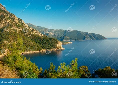 Beautiful Beach View of Kabak Valley Near Fethiye, Turkey Stock Photo ...