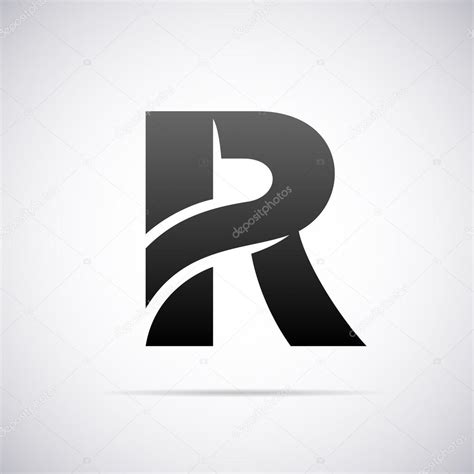 Vector Logo For Letter R Design Template Stock Vector Image By