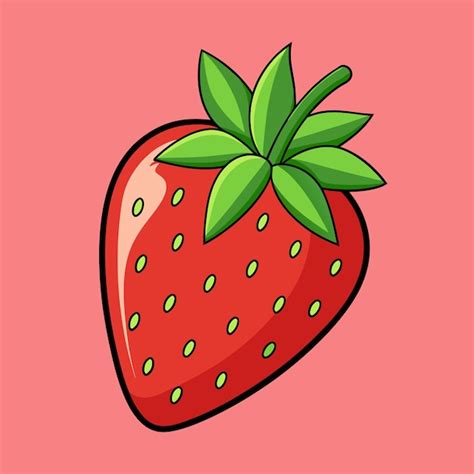 Illustration Vectorielle De Style Dessin Anim La Fraise Vecteur