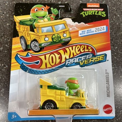 Hot Wheels Racer Verse TMNT Michelangelo Turtle Wagon New EBay