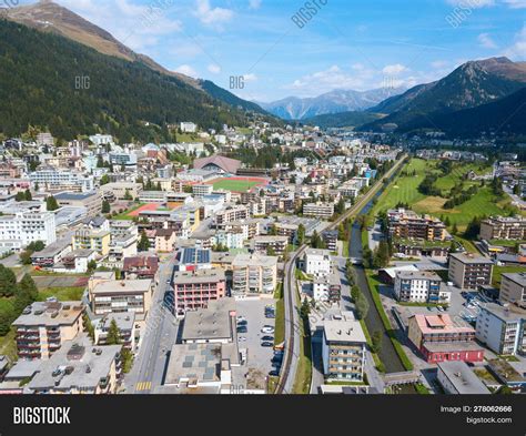 Aerial View Davos City Image And Photo Free Trial Bigstock