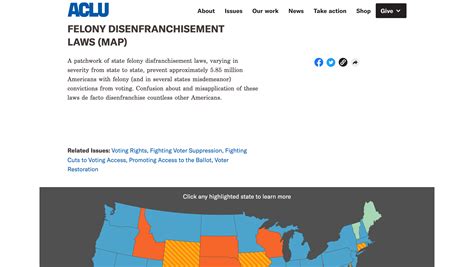 Felony Disenfranchisement Laws Map Community Commons