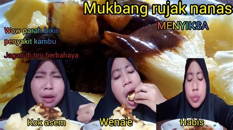 Wow Parah Penyakit Kambu Mukbang Rujak Nanas Bumbu Kacang Pakai