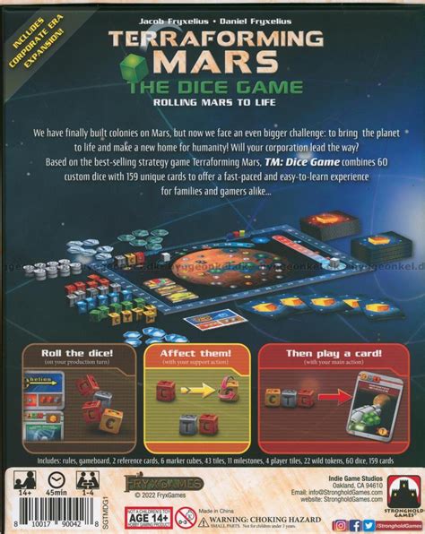 Terraforming Mars The Dice Game Købes Billigt Her 810017900428