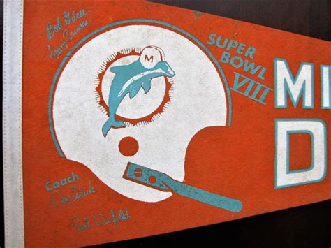 Lot Detail - 1974 MIAMI DOLPHINS SUPER BOWL VIII FOOTBALL PENNANT