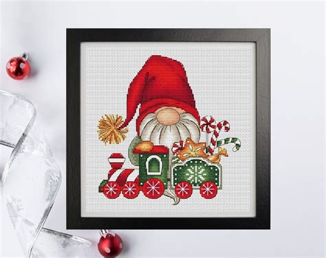 Funny Christmas Gnome Cross Stitch Pattern Code KPX 114