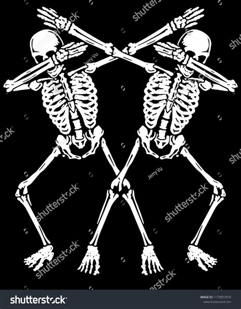 Skeleton Dabbing T Shirt Vector Design Stock Vector (Royalty Free ...