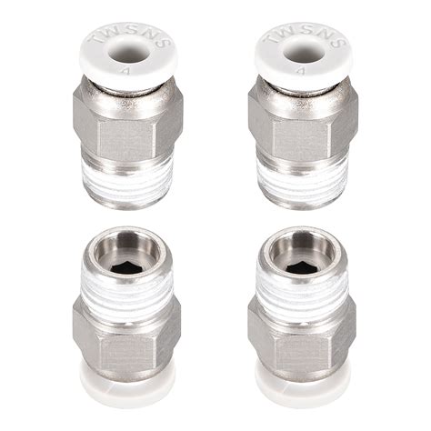 Straight Pneumatic Push To Quick Connect Fittings 1 8BSPT Male X 4mm