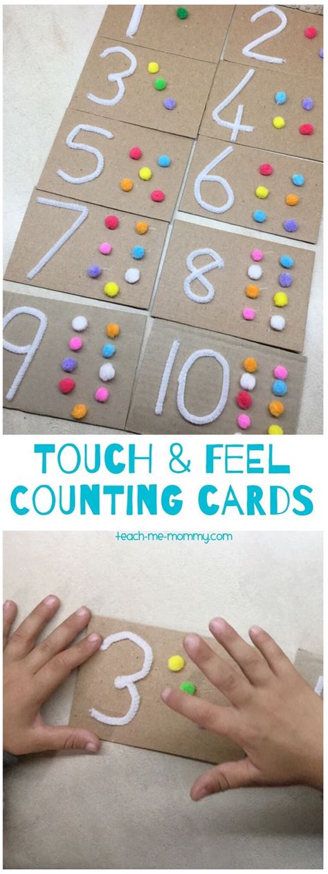 Touch And Feel Counting Cards Multi Sensory Learning Preschool