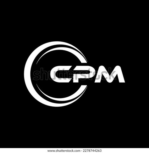 Cpm Letter Logo Design Illustration Vector Stock Vector Royalty Free