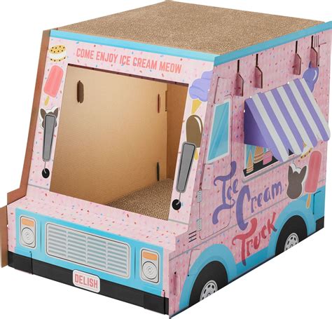 Frisco Ice Cream Truck Cardboard Cat House 2 Story