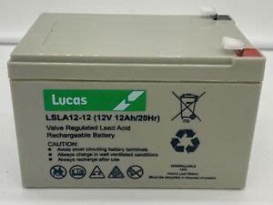 Lucas V Ah I Lucas Volt Hour Sealed Rechargeable Agm