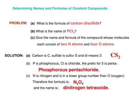 Ppt Chemical Nomenclature Naming Compounds And Writing Chemical Formulas Powerpoint