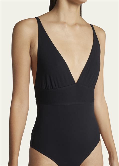 Eres Larcin Deep V Triangle One Piece Swimsuit Bergdorf Goodman