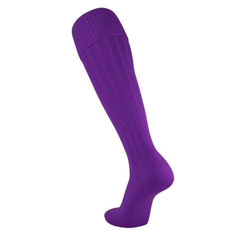 Tck European Style Solid Soccer Socks In Nylon M Purple