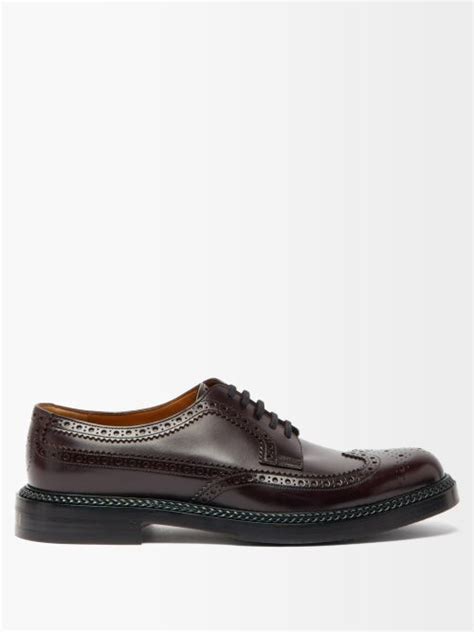 Gucci Henry Leather Derby Shoes Dark Brown Shopstyle