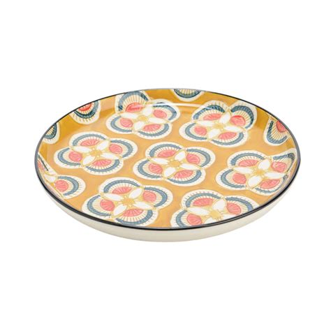 Assiette dessert en grès jaune d21cm imany Fabrique de Styles