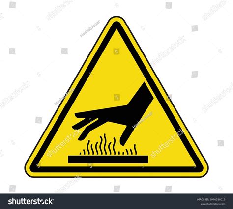 Hot Surface Warning Label International Hot Stock Vector Royalty Free