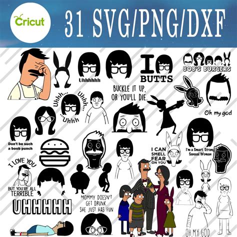 Bob S Burgers Svg Bob S Burgers Bundle Svg Png Dxf Inspire Uplift