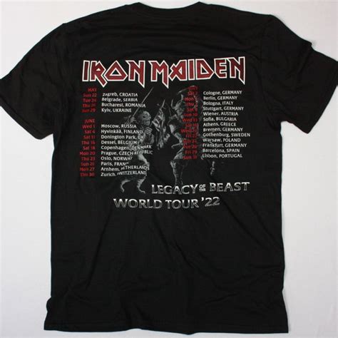 IRON MAIDEN LEGACY OF THE BEAST WORLD TOUR 22 Best Rock T Shirts