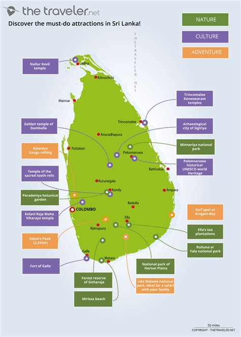 Tourist Places In Sri Lanka Map Besttravels Org