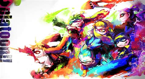 Splatoon Squad HD: Inkling Warriors Wallpaper by 毒Ⅲ.jp (Pixiv)