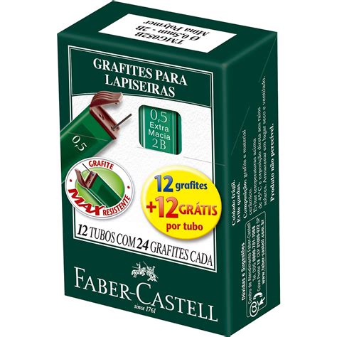 Grafite Faber 0 5 Extra Macio 2B 24 Minas Caixa C 12 Tubos Shopee Brasil