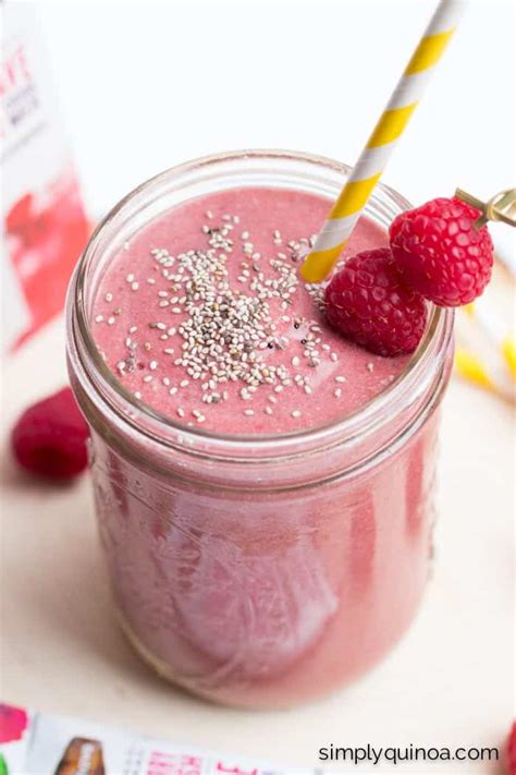 Refreshing Raspberry Smoothie Simply Quinoa