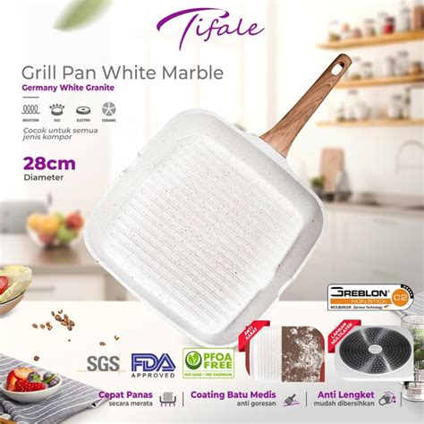 Jual Tifale Grillpan Cm White Granit Grill Pan Peralatan Masak Dapur