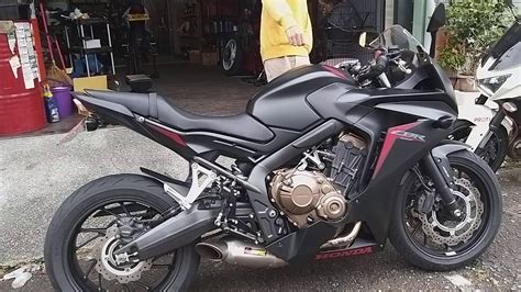 Honda CBR650F 2018 With Akrapovic Full System Exhaust Without Db