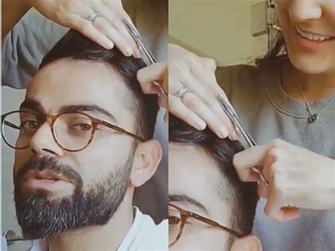 Watch: Virat Kohli gets haircut by wife Anushka Sharma amid COVID-19 lockdown, shares before and ...