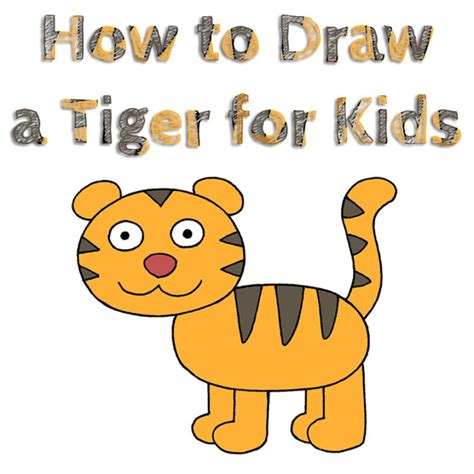 How to Draw a Tiger for Kids - How to Draw Easy