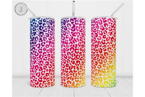 Oz Rainbow Leopard Tumbler Wrap Graphic By Join Design Creative