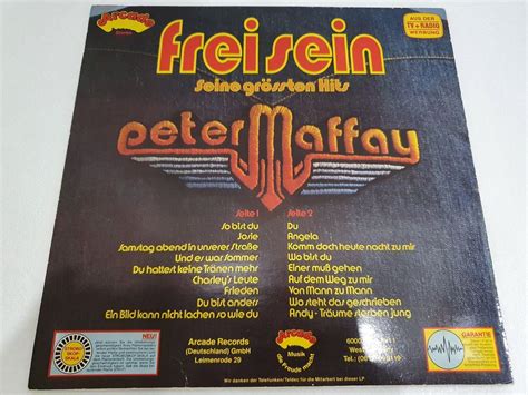 Peter Maffay Frei Sein Seine Gr Ssten Hits Kaufen Auf Ricardo