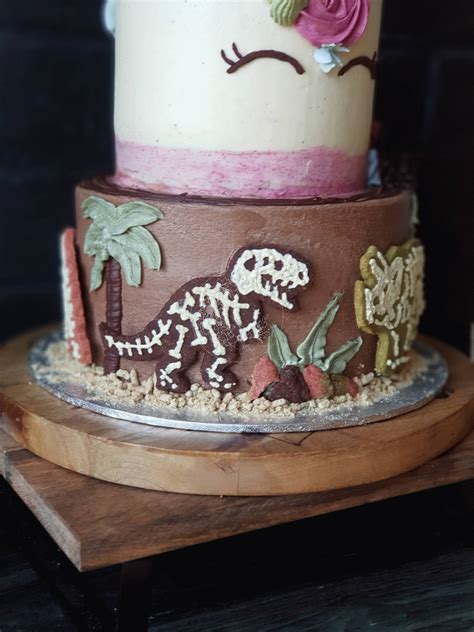 Dinosaur Unicorn Tier Cake Bloominghills